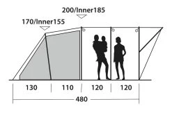 Outwell Lawndale 500 Tent -Camping Promotion 111163 lawndale 500 drawing other4