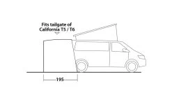 Easy Camp Crowford Rear Tailgate Awning -Camping Promotion 120380 Crowford Drawing Elevation4