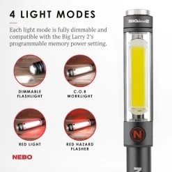 Nebo Big Larry™ 2 11 Nebo Big Larry™ 2 -Camping Promotion 6737 Gray Light Modes 01 1800x1800 2b8ef0b3 67c6 4410 a95b 5c620f8cd83f
