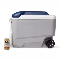 Igloo Maxcold 40 Roller Cool Box - Grey / Blue -Camping Promotion 8 00034687 p