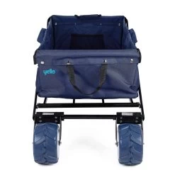 Yello Folding Beach Trolley 12 Yello Folding Beach Trolley -Camping Promotion BGG1675 yello foldable trolley blue front copy