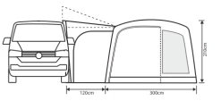 Outdoor Revolution Cayman Curl Low Air Drive Away Awning 2022 -Camping Promotion CaymanCurl20222