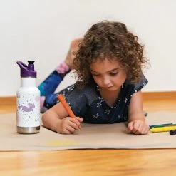 Klean Kanteen Insulated Kid Classic (355ml) - Unicorn Leap 21 Klean Kanteen Insulated Kid Classic (355ml) - Unicorn Leap -Camping Promotion K12KVCPPS UL girls insulated bottle coloring lifestyle 1