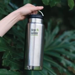 Klean Kanteen Insulated TK Wide With Café Cap 473ml - Black 12 Klean Kanteen Insulated TK Wide With Café Cap 473ml - Black -Camping Promotion K32TKWSSL BS 32oz bottle insulated hand trees lifestyle