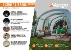 Vango Lismore Air 600XL Tent Package -Camping Promotion Lismore Air 600XL Package2