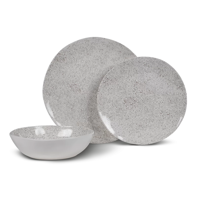 Kampa Natural Stone 12 Piece Melamine Dinner Set 3 Kampa Natural Stone 12 Piece Melamine Dinner Set