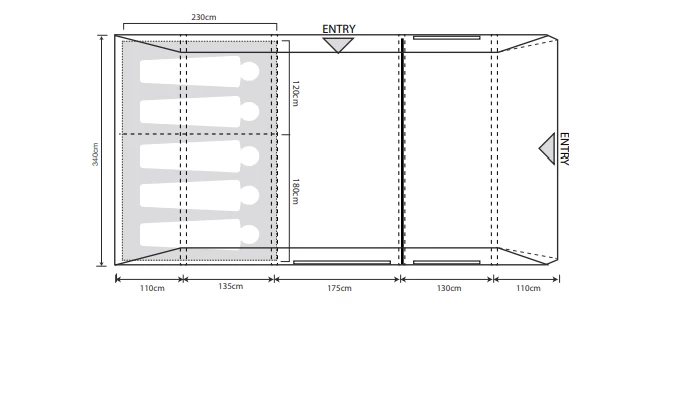 Outdoor Revolution Airedale 5.0S Air Tent 4 Outdoor Revolution Airedale 5.0S Air Tent - Image 2