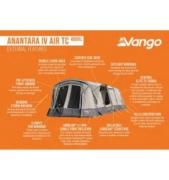 Vango Anantara Air TC 450XL Tent -Camping Promotion anantara iv air tc 450xl 3