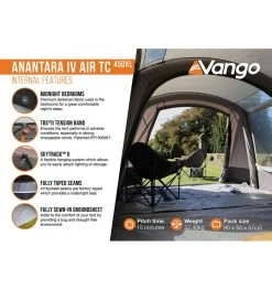Vango Anantara Air TC 450XL Tent -Camping Promotion anantara iv air tc 450xl 4