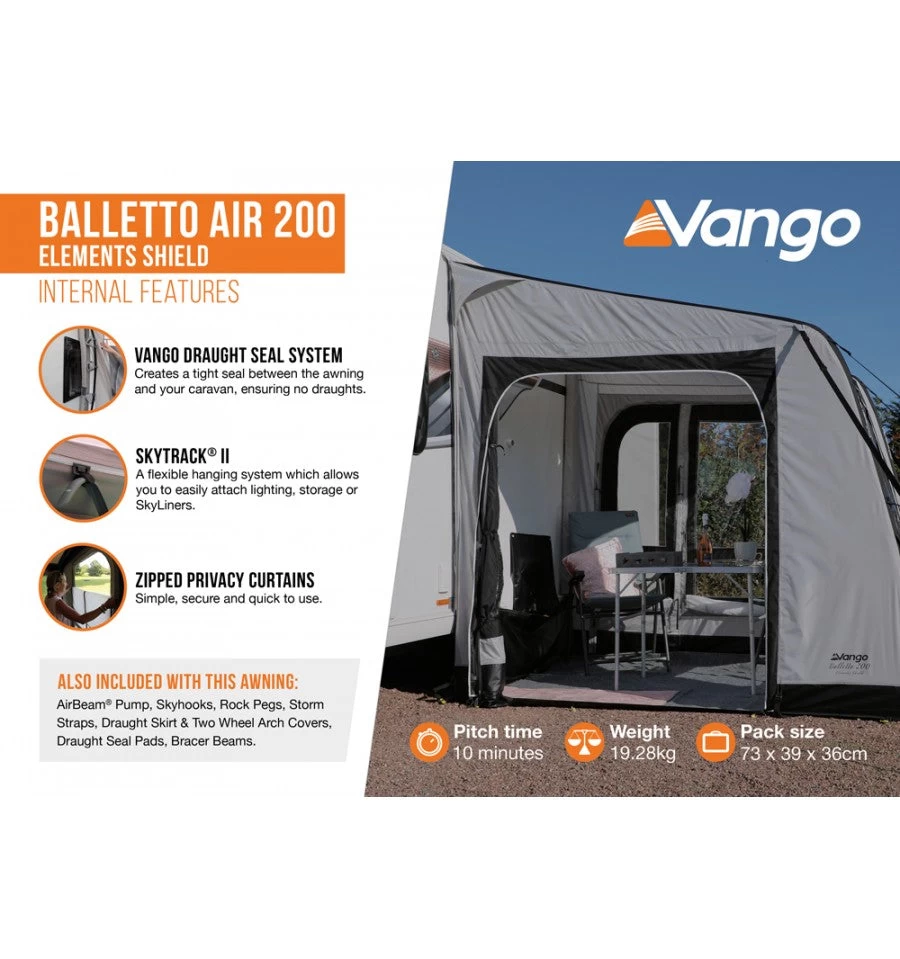 Vango Balletto Air 200 Caravan Awning 7 Vango Balletto Air 200 Caravan Awning - Image 5