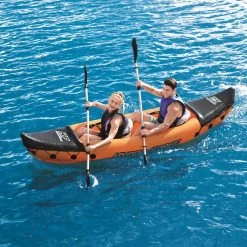 Bestway Hydro-Force Lite-Rapid X2 Kayak -Camping Promotion bestway hydro force lite rapid x2 65077 inflatable kayak canoe 2 person 3