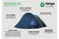 Vango Beta 550XL CLR XL Tent -Camping Promotion beta 550xl clr 1