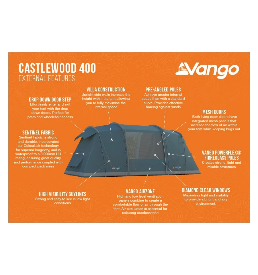 Vango Castlewood 400 Tent Package 5 Vango Castlewood 400 Tent Package - Image 3