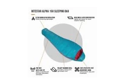 Vango Nitestar Alpha 150 Sleeping Bag - Lagoon -Camping Promotion nitestar alpha 150 10