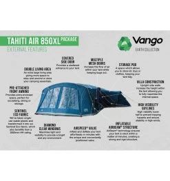 Vango Tahiiti 850XL Airbeam Tent 2023 -Camping Promotion tahiti air 850xl 2