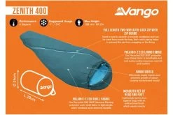 Vango Zenith 400 Sleeping Bag 8 Vango Zenith 400 Sleeping Bag -Camping Promotion zenith 400 2